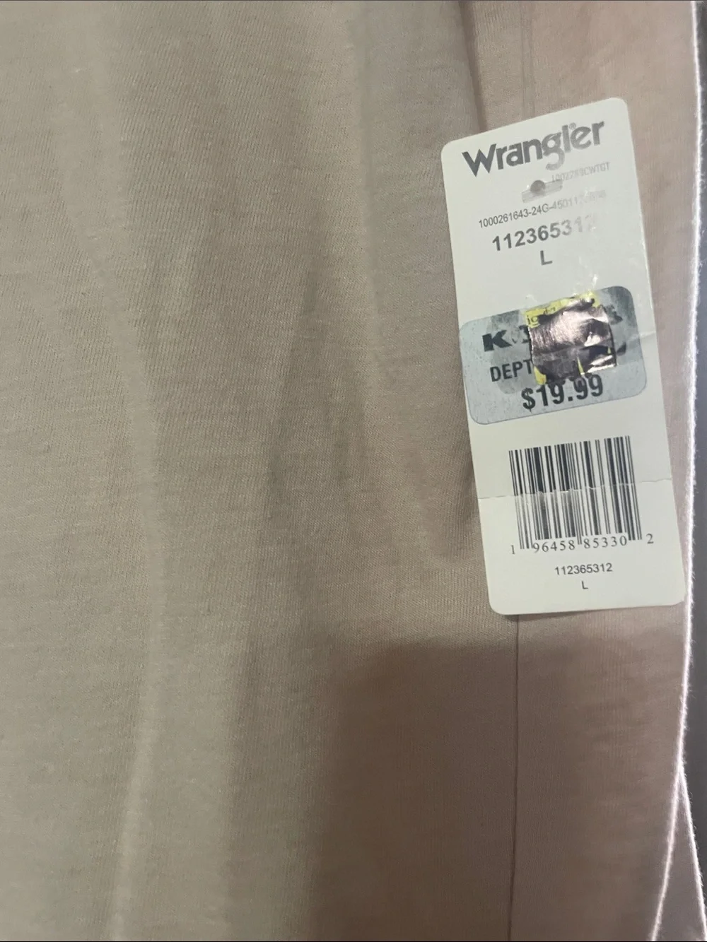 Wrangler Beige Graphic Tee with Black and Brown Rodeo Print - Picture 2 of 4